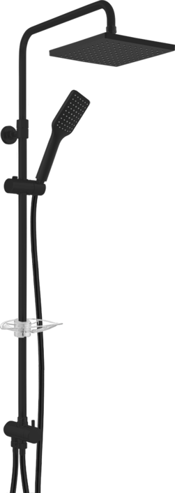 Tiera Teleskop-Duschsäule 2-Wege-Umschalter Duschkopf und Handbrause