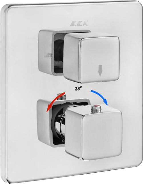 UP-Armatur 2-Wege-Umschalter Duschkopf und Handbrause