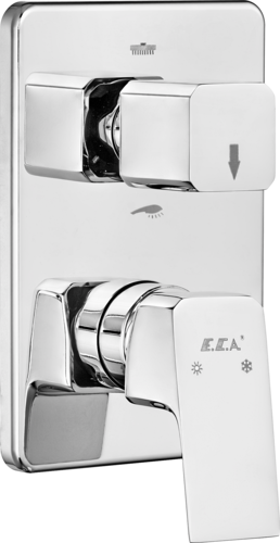 UP-Armatur 2-Wege-Umschalter Duschkopf und Handbrause