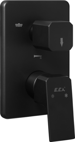 UP-Armatur 3-Wege-Umschalter Duschkopf, Handbrause, Einlauf