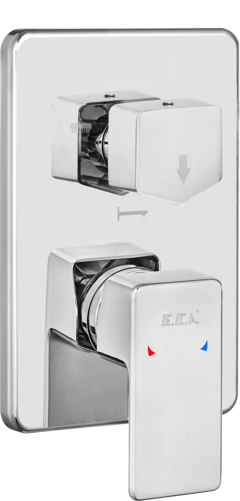 UP-Duscharmatur 3-Wege-Umschalter Duschkopf, Handbrause, Einlauf