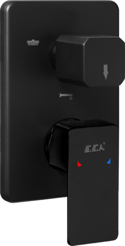 UP-Duscharmatur 3-Wege-Umschalter Duschkopf, Handbrause, Einlauf