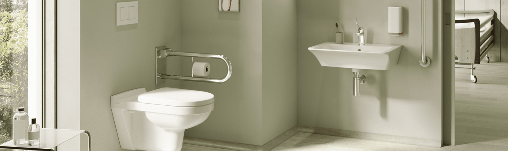 Barrierefreies wandhängende WC 70 cm